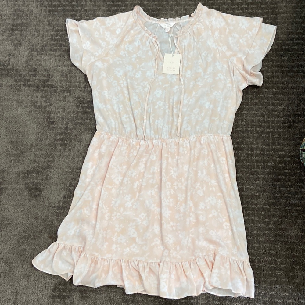 Lauren Conrad pale pink floral dress